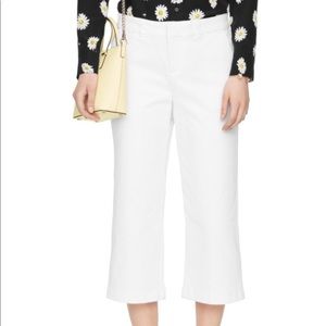 KATE SPADE BROOME STREET OOH LALA BRAND NEW WHITE CAPRIS